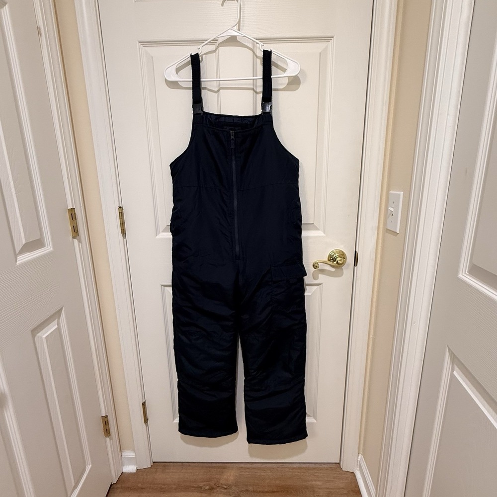 London Fog Insulated Snow Bib Zip W Pockets Women's L 14/16